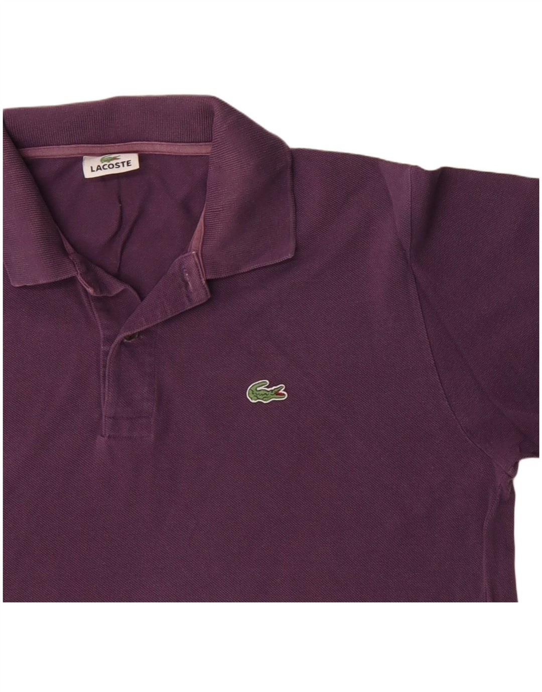 LACOSTE Langærmet poloshirt til mænd Medium lilla bomuld