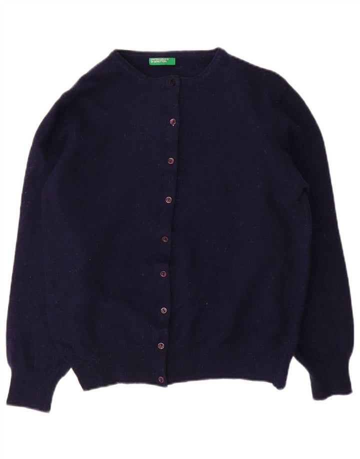 BENETTON Pige Cardigan Sweater 15-16 år Lille marineblå uld