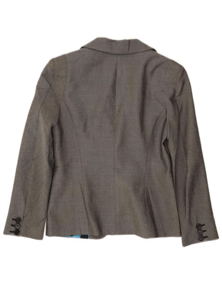Adele Fado Dame 1 Knap Blazer Jakke IT 44 Medium Grå Uld