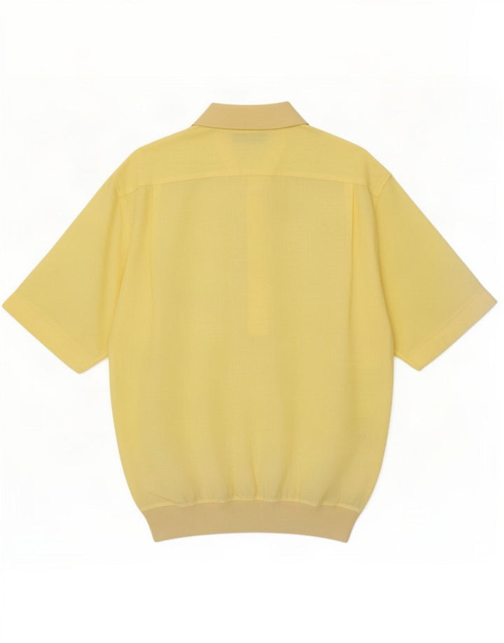 Gran Sasso Herre Kortærmet Pullover Shirt Stor gul hør