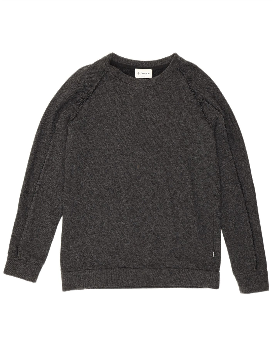 DONDUP Mens Crew Neck Jumper Sweater Large Grey Cotton