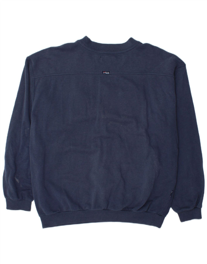 Fila grafisk sweatshirt til mænd XL marineblå
