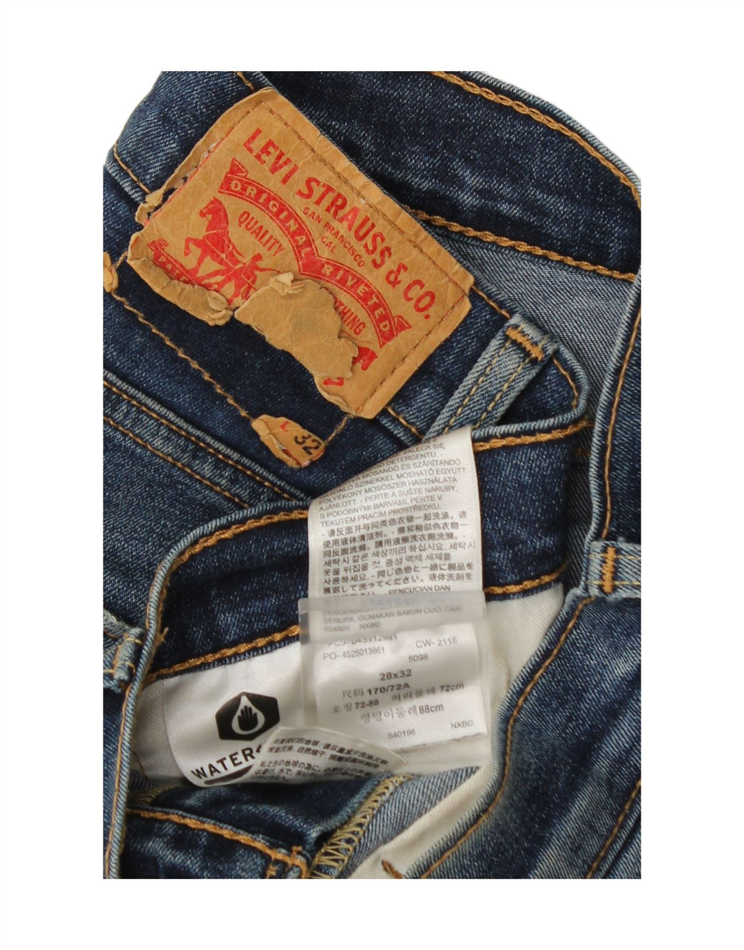 Levi's Slim Jeans til mænd W28 L28 blå bomuld