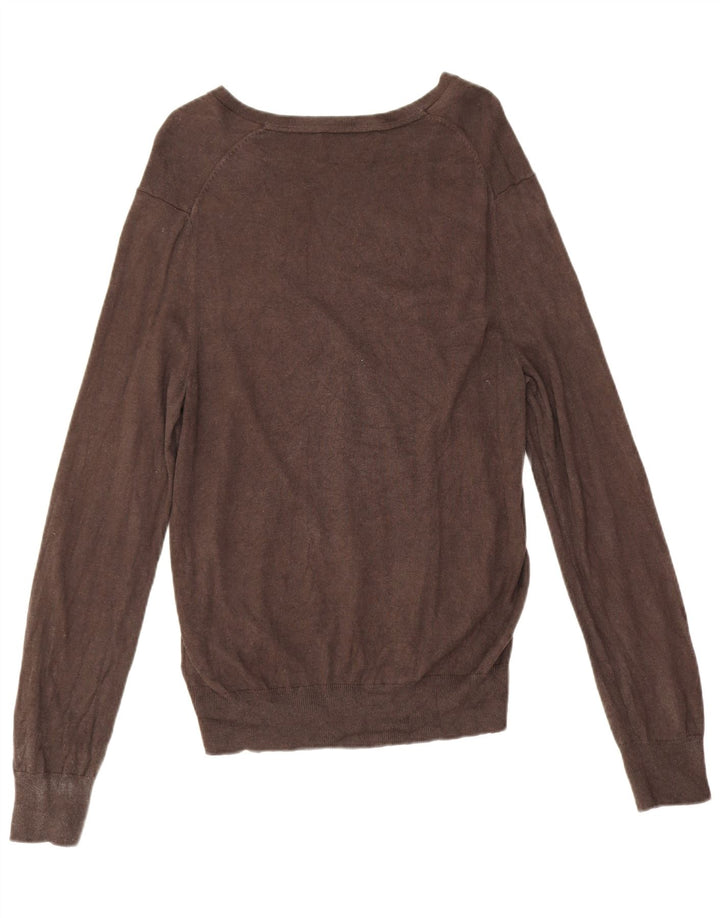 Banana Republic Herre V-hals sweater Medium Brun Silke