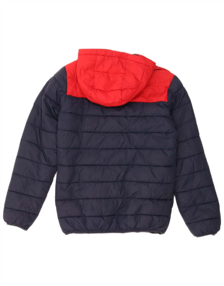 Lyle & Scott drenge polstret hættejakke 12-13 år marineblå farveblok
