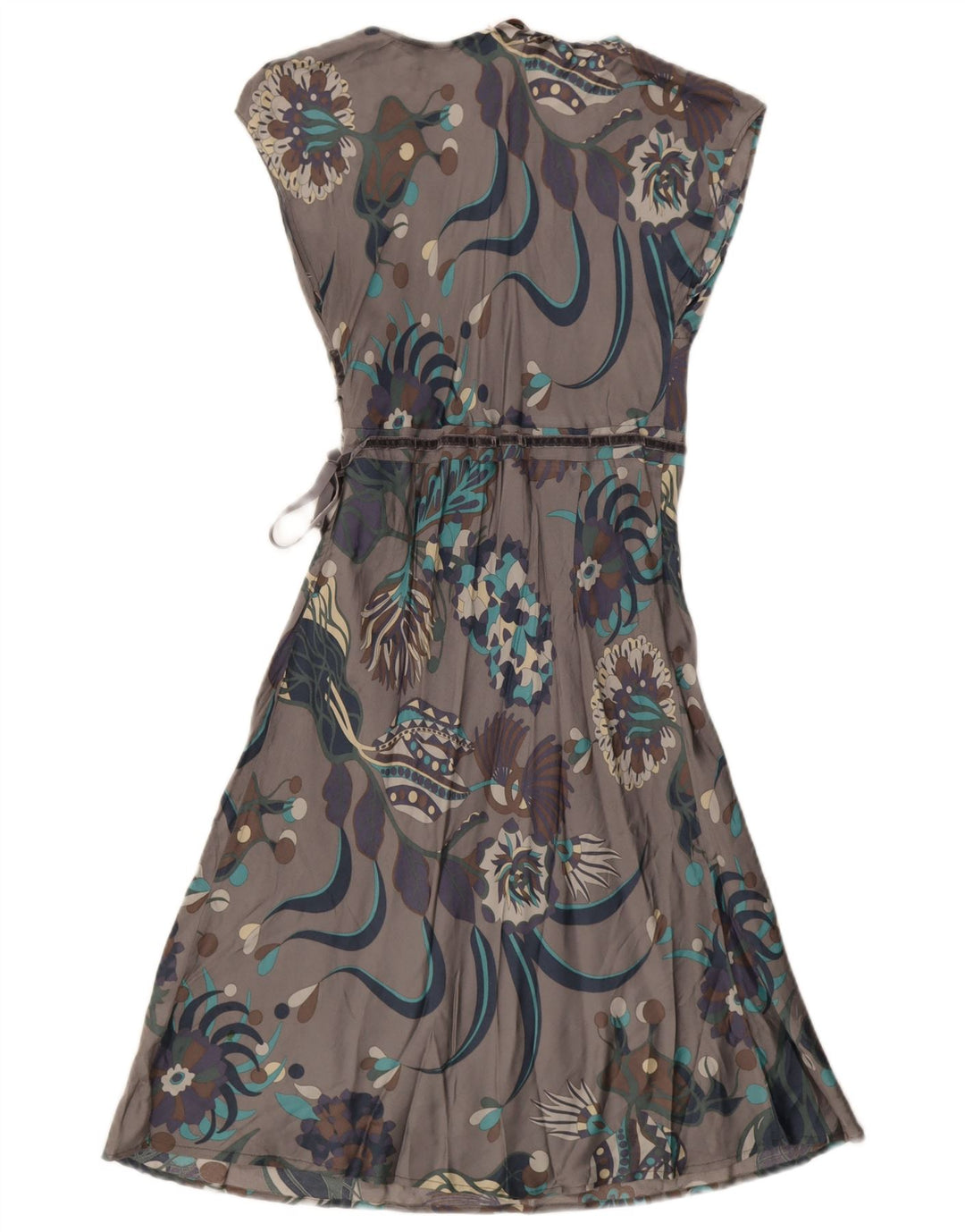 Max & Co. Kvinder slå-om-kjole UK 8 Small Grey Floral