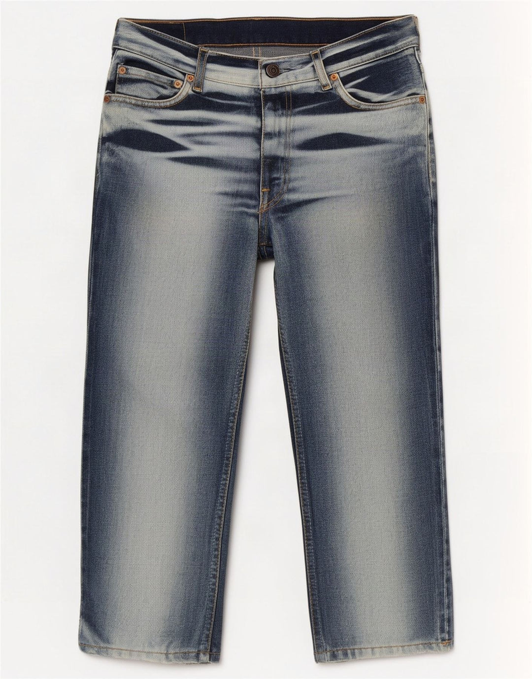 Levi's Herre 661 Capri Jeans W32 L22 Navy Blue Colourblock