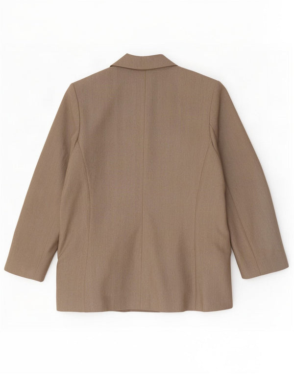 Debenhams Womens Blazer Jacket UK 14 Large Khaki Herringbone