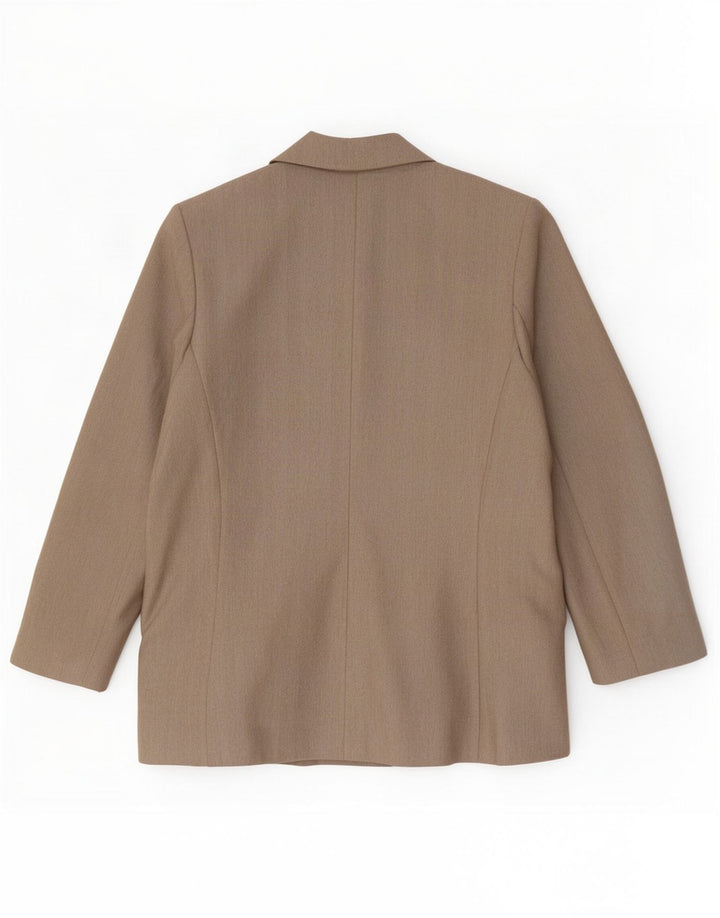 Debenhams Dame Blazer Jacket UK 14 Large Khaki Herringbone