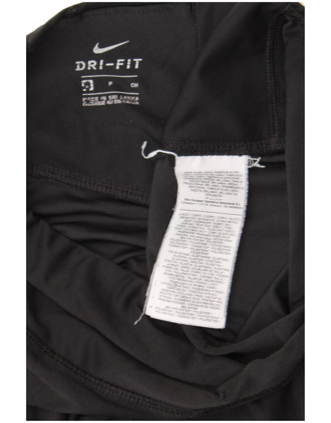 Nike Dame Dri Fit Grafiske Leggings UK 8 Small Black Polyester