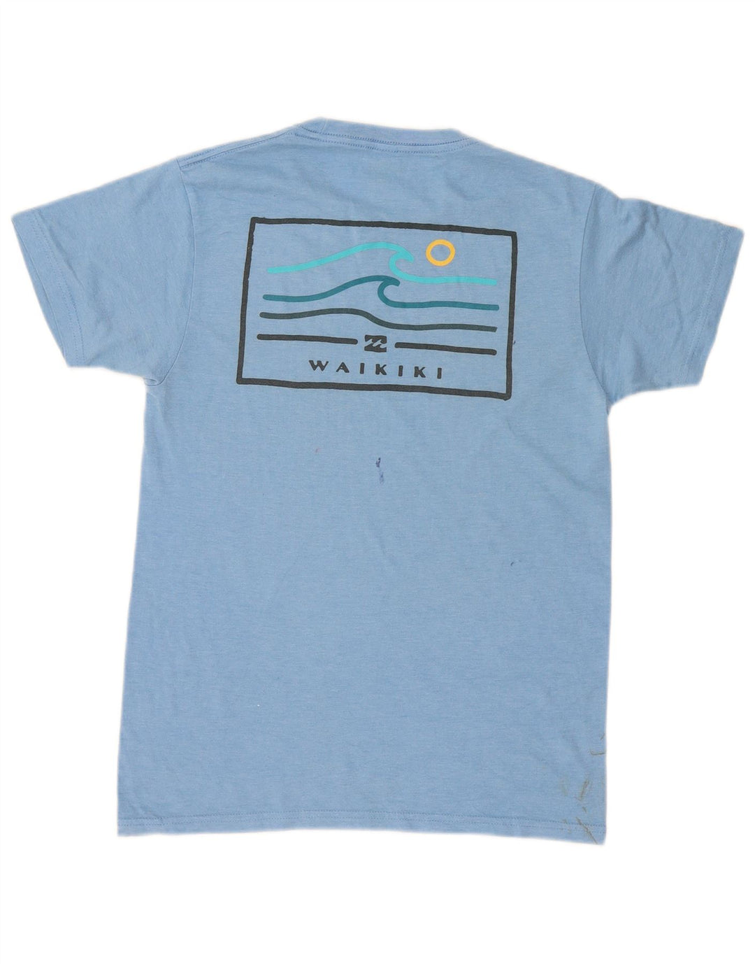 Billabong Herre Grafisk T-Shirt Top Lille Blå Bomuld