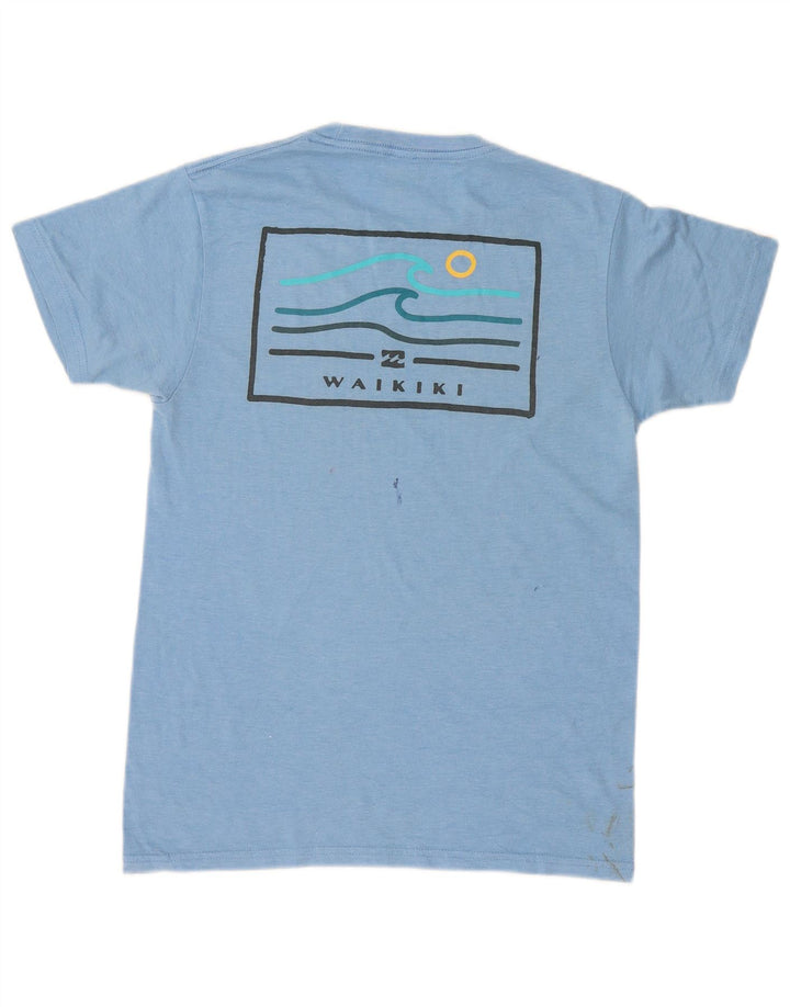 Billabong Herre Grafisk T-Shirt Top Lille Blå Bomuld