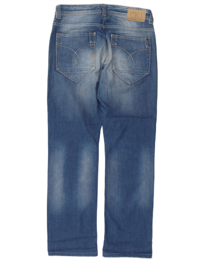 Calvin Klein Dame Straight Jeans W31 L29 Blå Bomuld
