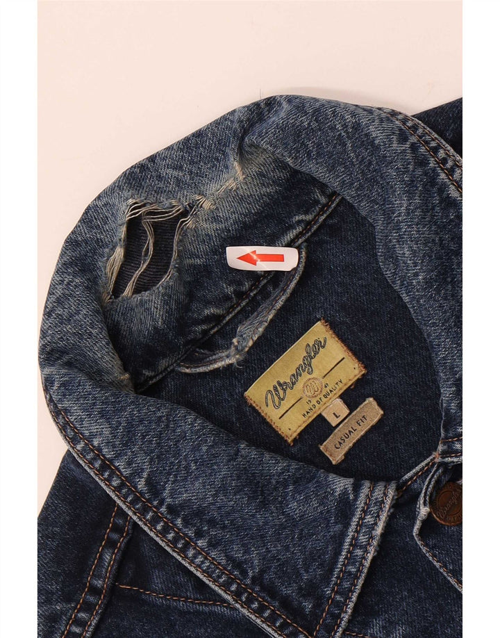 Wrangler Herre Casual Fit denimjakke UK 40 Large Blue