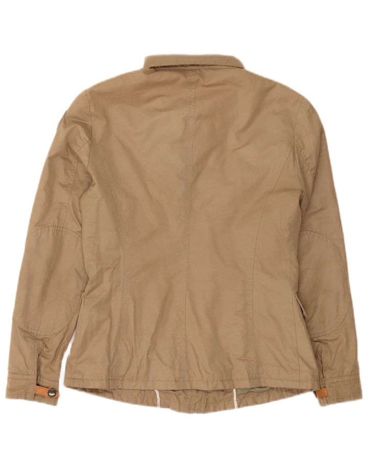 Blauer Womens Utility Jacket UK 10 Small Beige Bomuld