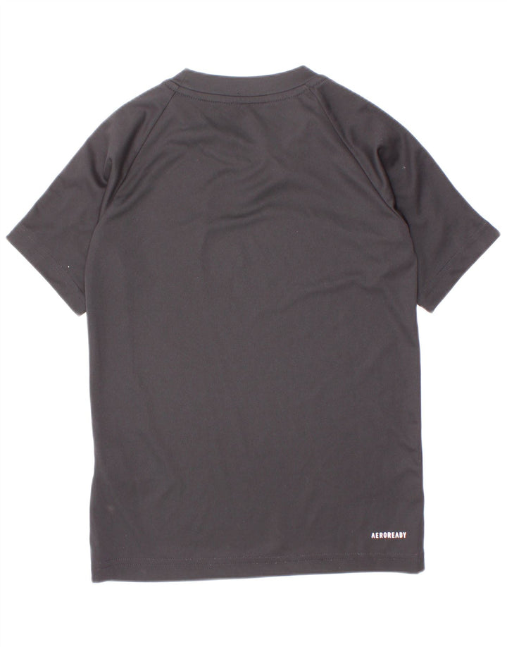 Adidas Boys Aeroready T-Shirt Top 7-8 år Sort Polyester