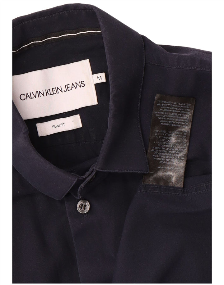 Calvin Klein Jeans Herre Slim Fit skjorte Medium marineblå bomuld