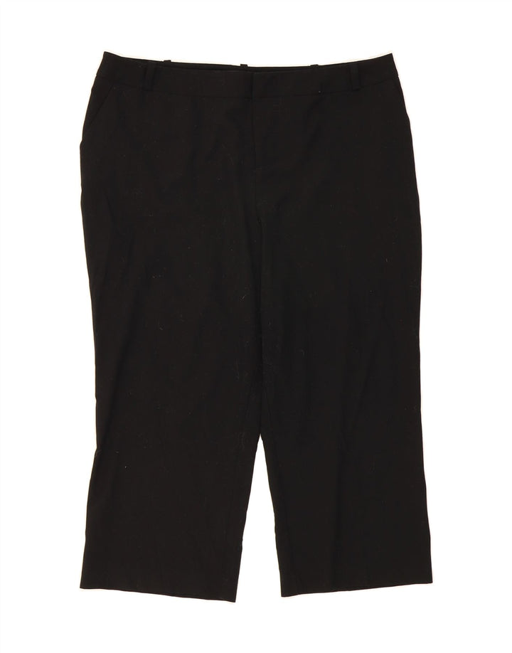 MOSSIMO Womens Straight Capri Trousers US 16 2XL W38 L22 Black Polyester Vintage Mossimo and Second-Hand Mossimo from Messina Hembry 