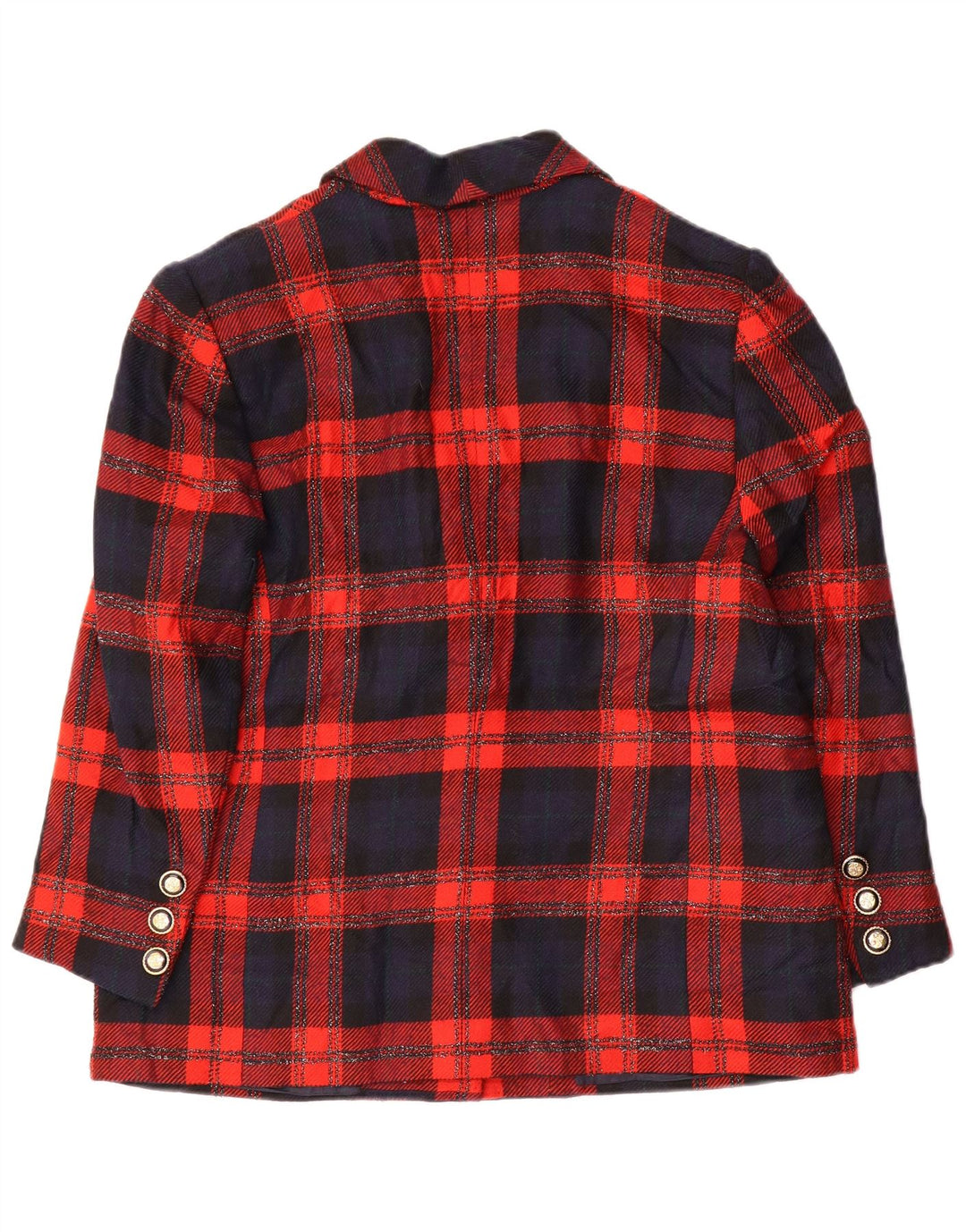 Graziella Dame 2 Button Blazer Jacket UK 16 Large Red Check