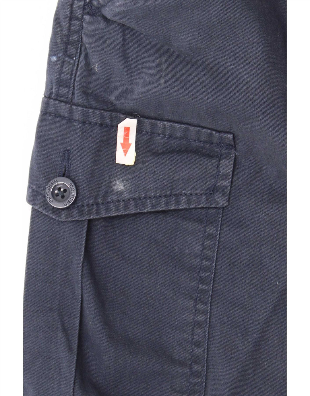 Mountain Warehouse Herre Regular Cargo Shorts W36 Large Navy Blue Cotton