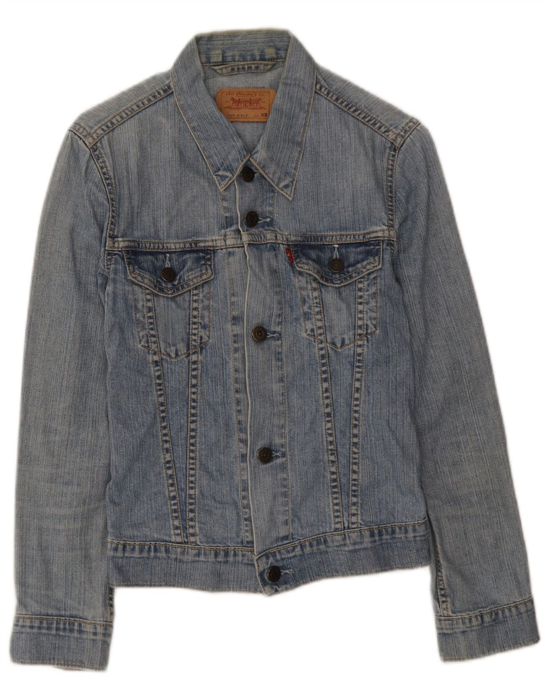 Levi's piger denimjakke 7-8 år XS blå bomuld