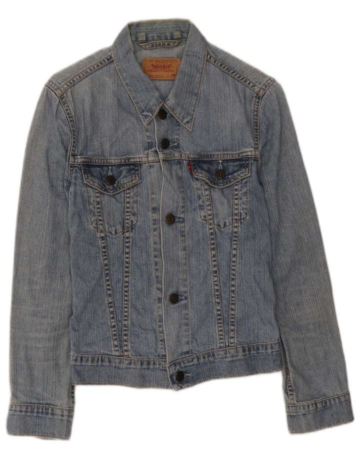 Levi's piger denimjakke 7-8 år XS blå bomuld