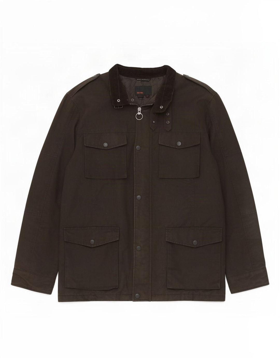 Zara Herre vokset bomuldsjakke UK 44 2XL Brun