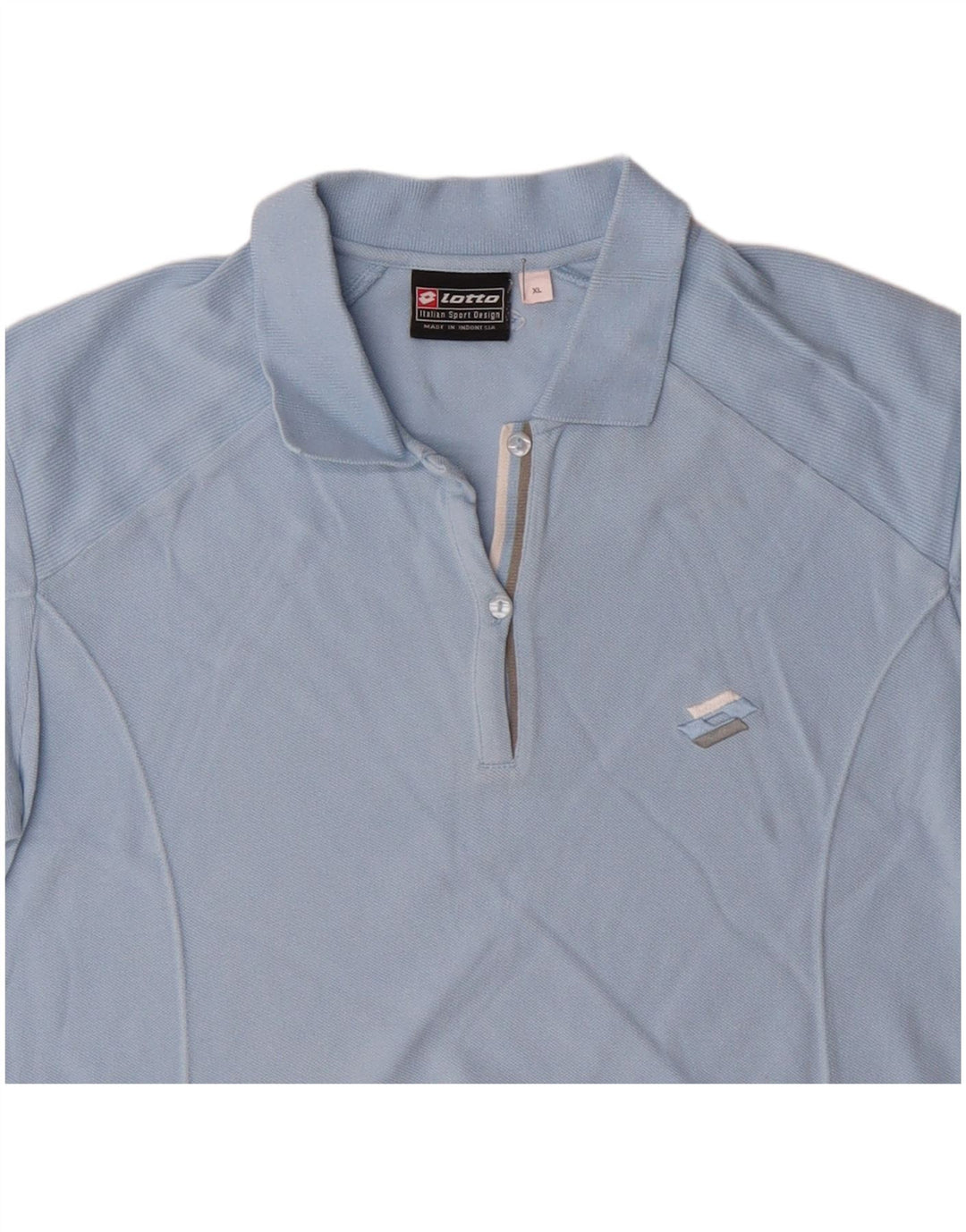 LOTTO Dame Polo Shirt UK 18 XL Blå Bomuld