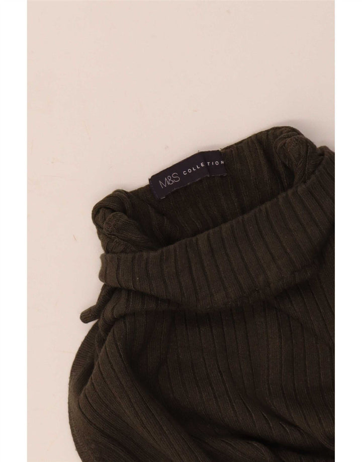 Marks & Spencer Dame Vest Tank Top UK 10 Small Khaki