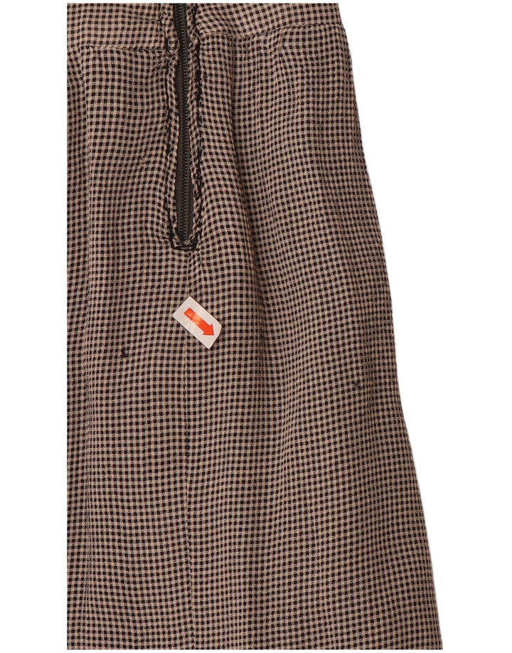 Blumarine Dame Højtalje Mininederdel IT 42 Medium W26 Beige Houndstooth