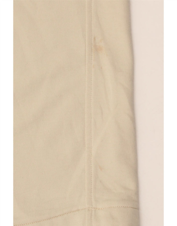LOTTO Womens Tracksuit Trousers UK 12 Medium Beige Cotton