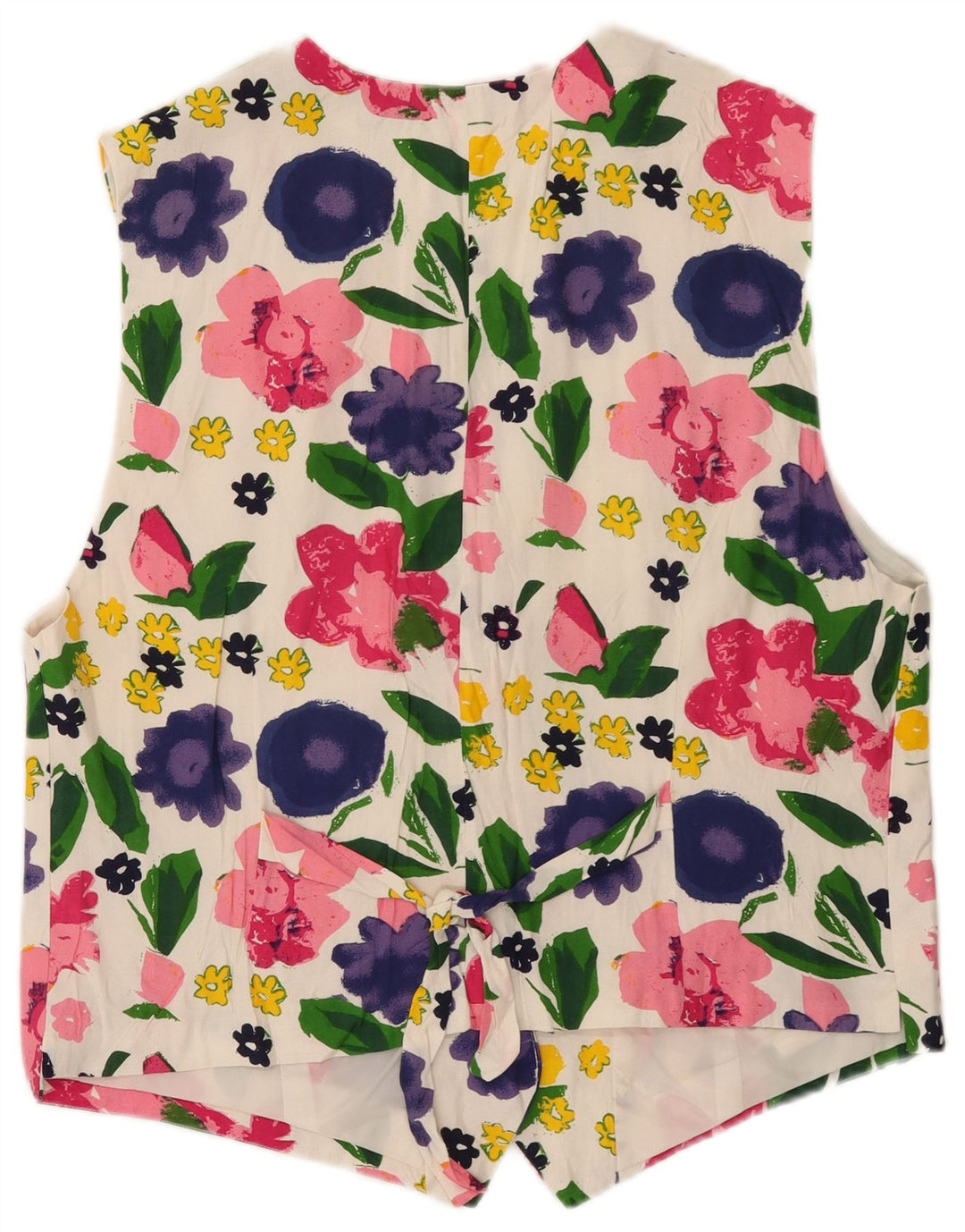 Regina damevest EU 40 Medium White Floral Viscose