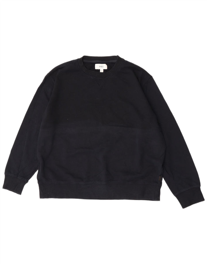 Marks & Spencer Herre Sweatshirt Jumper 2XL Marineblå Bomuld