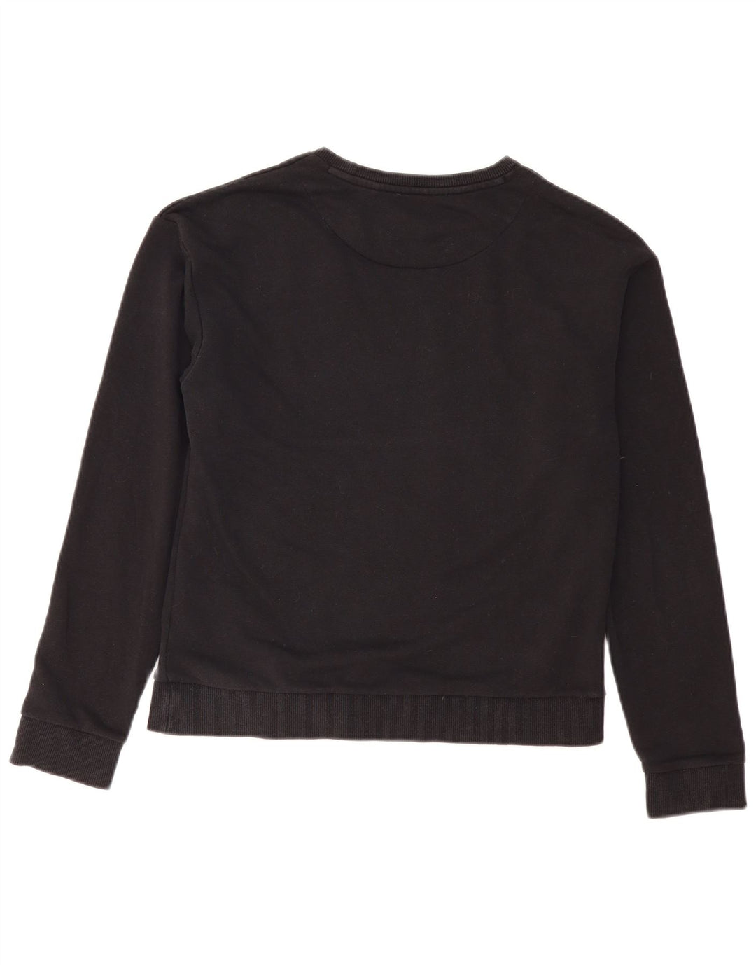 SUPERDRY Womens Graphic Sweatshirt Jumper UK 12 Medium Black Cotton Vintage Superdry and Second-Hand Superdry from Messina Hembry 