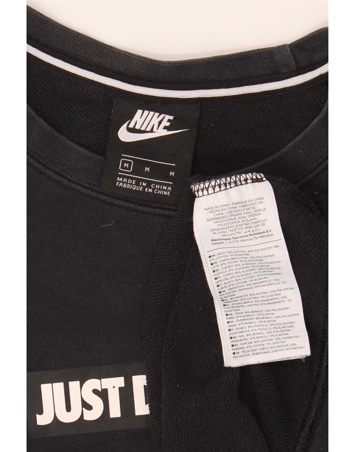 Nike Herre grafisk sweatshirt Jumper Medium Sort Bomuld
