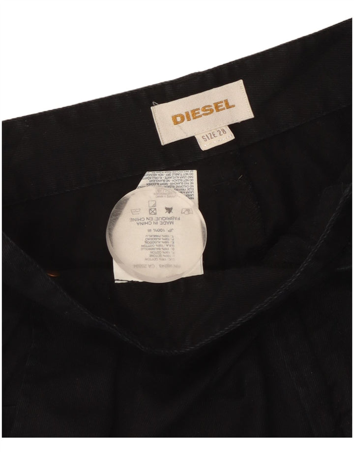 Diesel Dame Cropped Trousers W32 L25 Sort Bomuld
