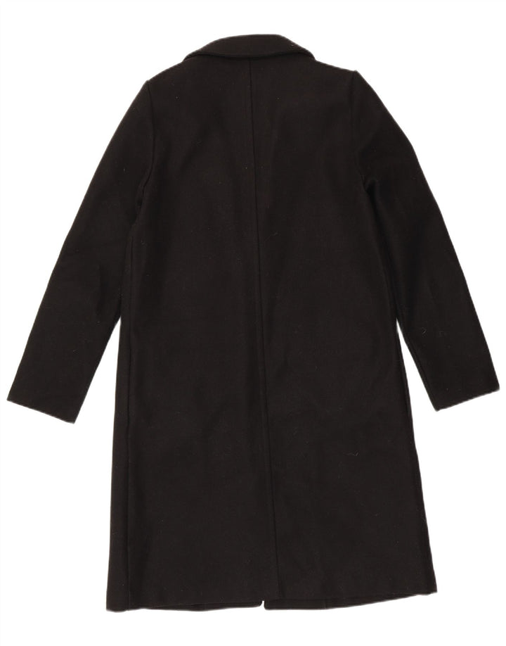 ZARA Åben overfrakke til kvinder UK 10 Lille sort polyester