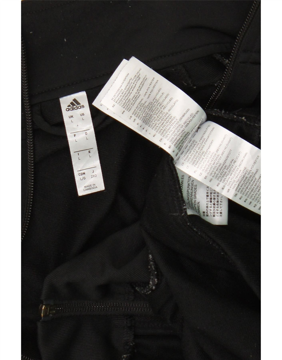 Adidas Træningsdragt til mænd, topjakke, stor sort polyester
