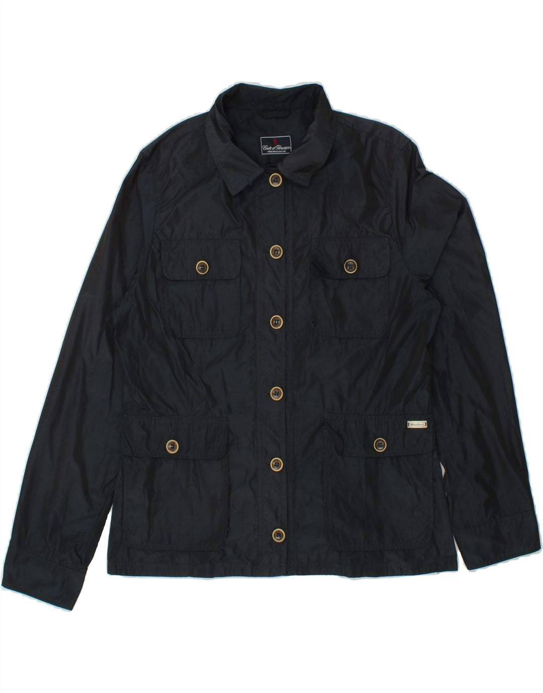 CONTE OF FLORENCE Womens Utility Jacket IT 50 XL Navy Blue Vintage Conte of Florence and Second-Hand Conte of Florence from Messina Hembry 
