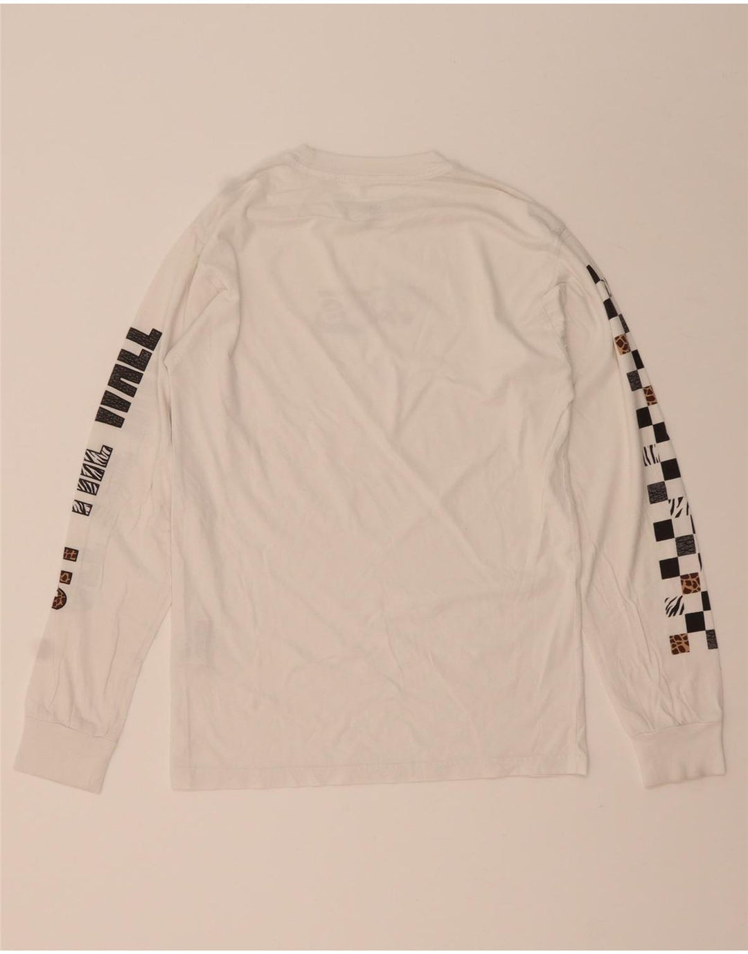 VANS Herre Classic Fit Grafisk Top Langærmet Lille Hvid Bomuld