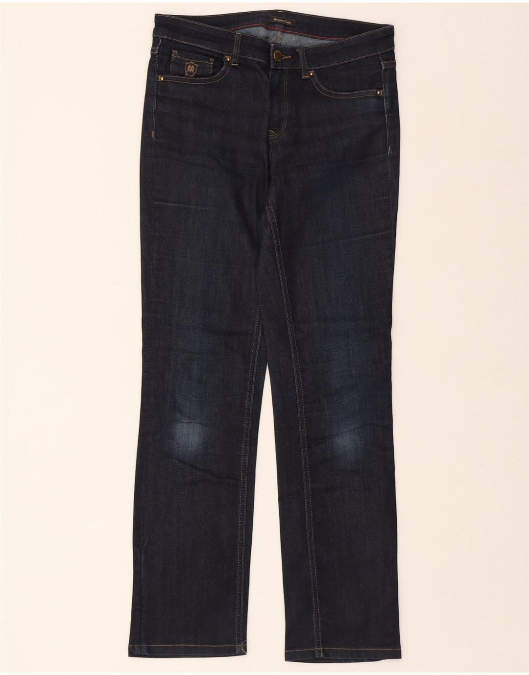 MASSIMO DUTTI Womens Straight Jeans EU 38 Small W28 L28 Navy Blue Vintage Massimo Dutti and Second-Hand Massimo Dutti from Messina Hembry 