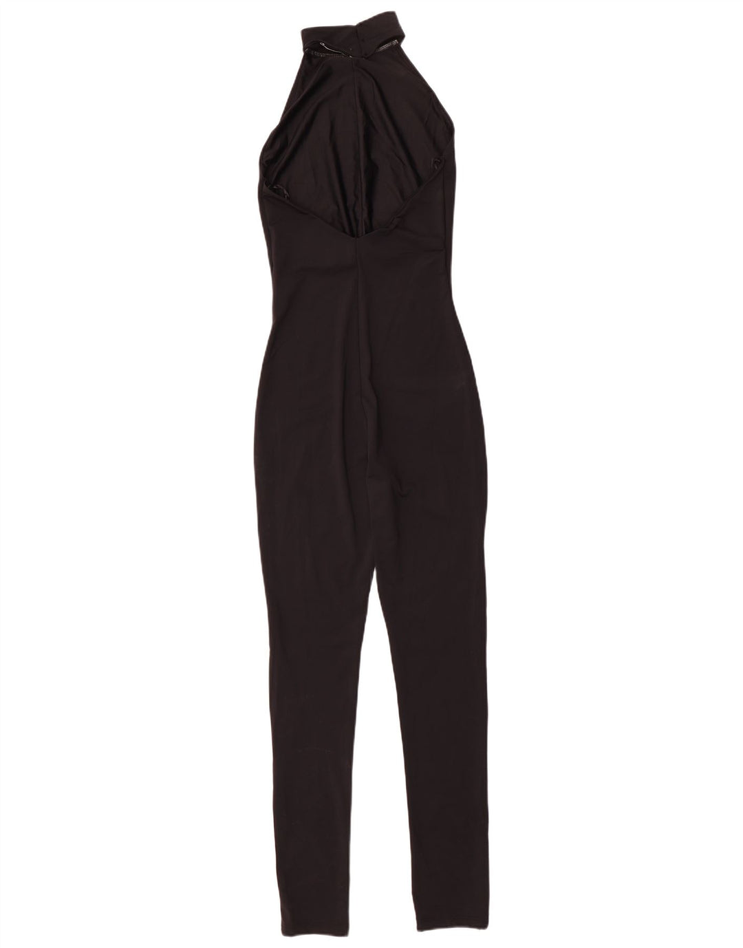 Zara Dame Halter Jumpsuit UK 12 Medium Sort Polyamid