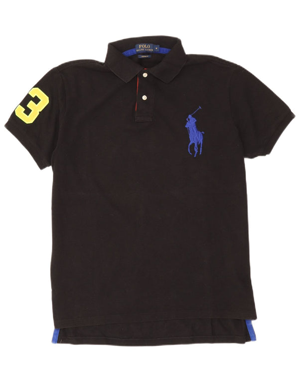 Polo Ralph Lauren Herre Grafisk Custom Fit Polo Shirt Medium Sort Bomuld