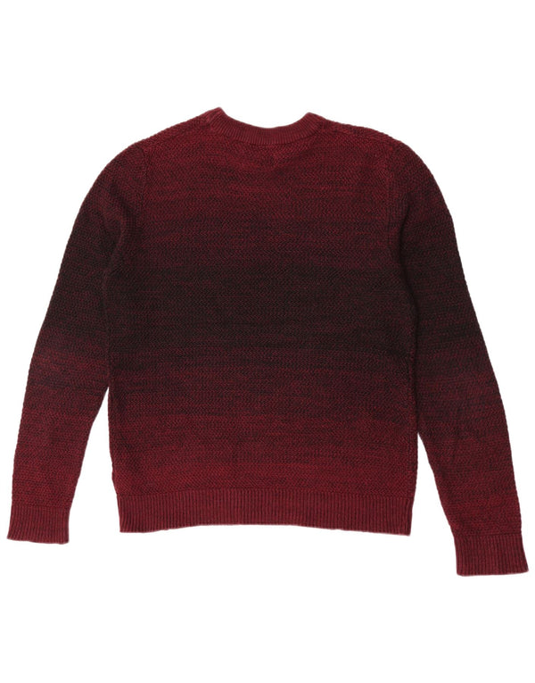 Jack & Jones Herre sweater med rund hals, medium rødbrun Colourblock Bomuld