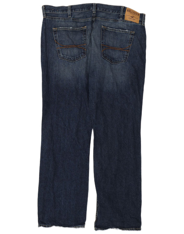 Hollister Bootcut jeans til mænd W38 L30 Marineblå bomuld