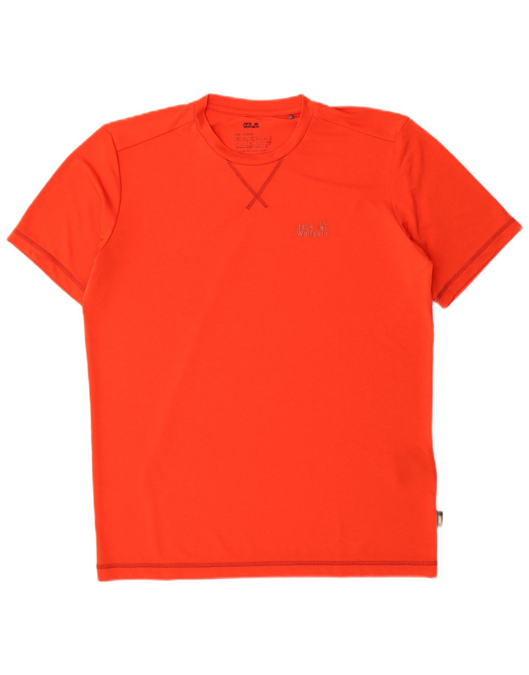 Jack Wolfskin Herre T-Shirt Top UK 40 Medium Orange Polyester