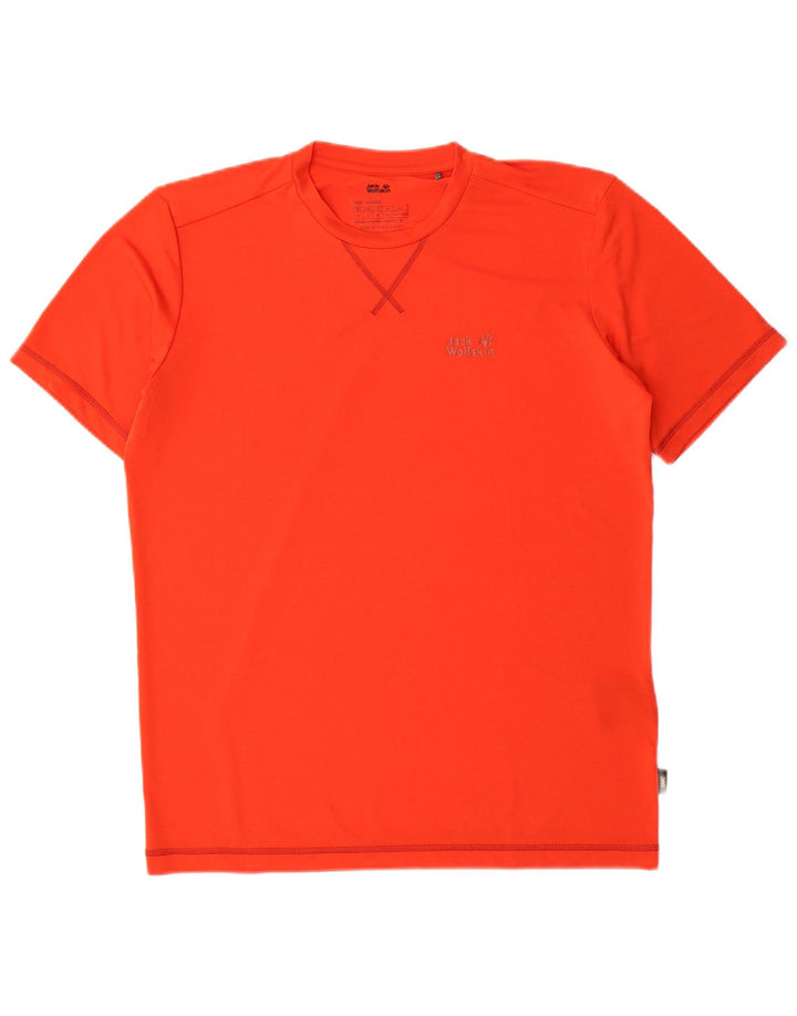 Jack Wolfskin Herre T-Shirt Top UK 40 Medium Orange Polyester