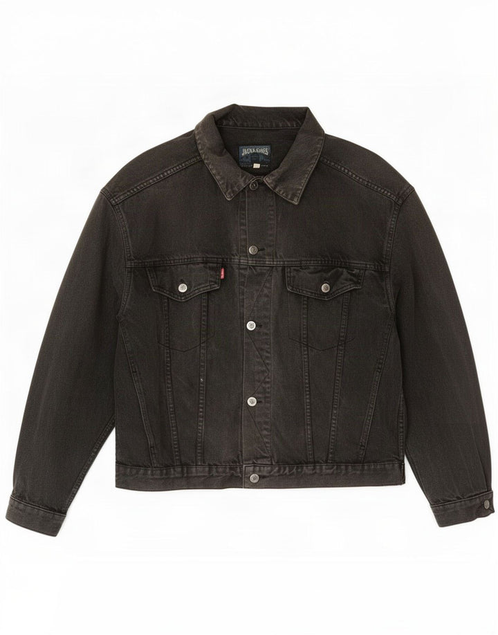 Jack & Jones Denimjakke til mænd UK 40 Large Sort