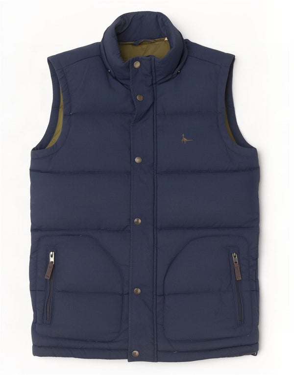 Jack Wills Herre Loose Fit Polstret Gilet UK 34 XS Navy Blue Polyamid