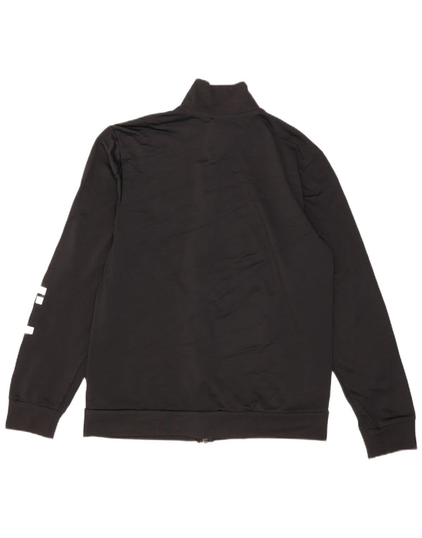 Adidas Herre grafisk træningsdragt Topjakke UK 44/46 Stor sort polyester